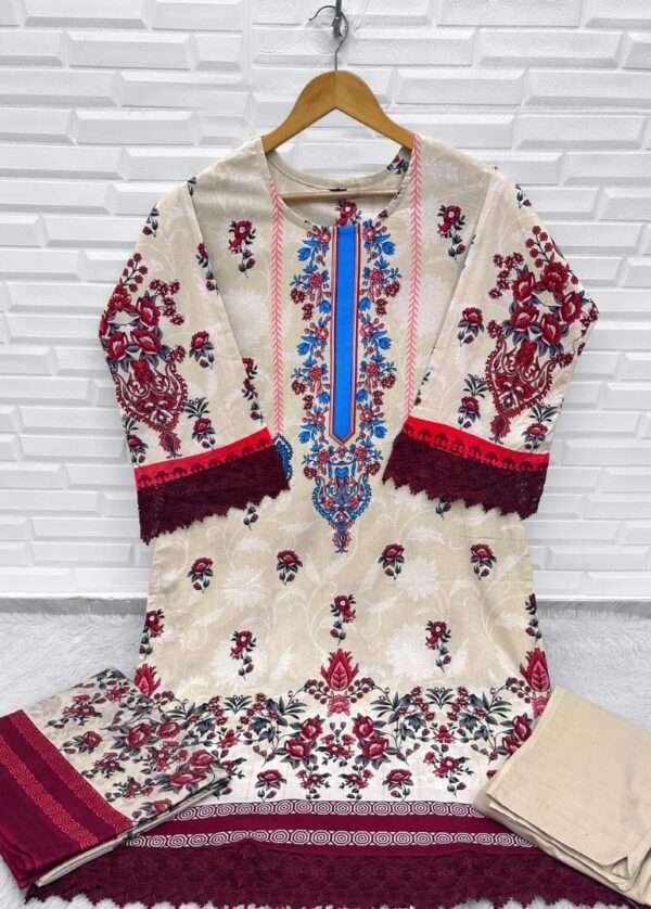 Jazmin Cotton Suit Stitched