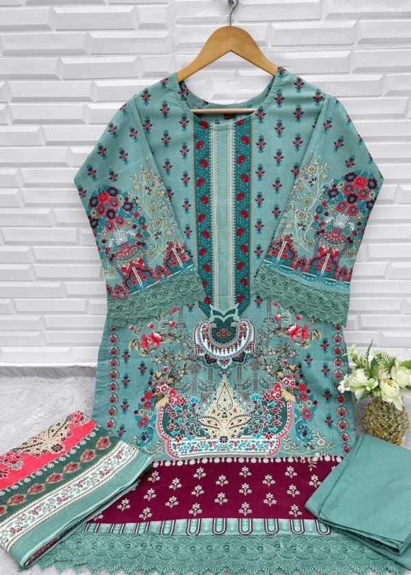 Jazmin Cotton Suit Stitched