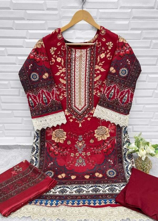 Jazmin Cotton Suit Stitched