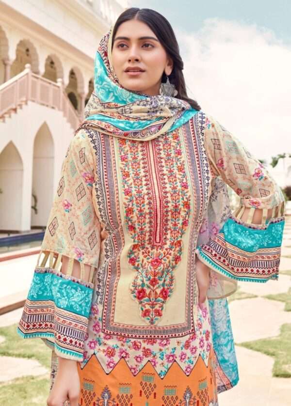 Pakistani Suit With Patch Work - Image 2
