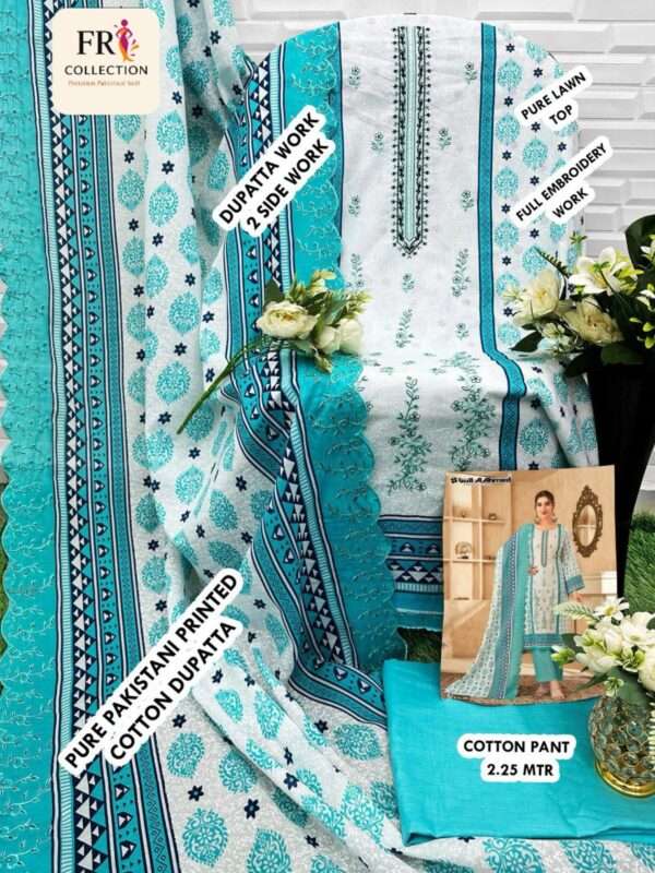 FARASHA SELF EMBROIDERY WORK WITH DUPATTA WORK - Image 5