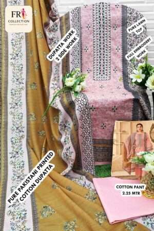 FARASHA SELF EMBROIDERY WORK WITH DUPATTA WORK