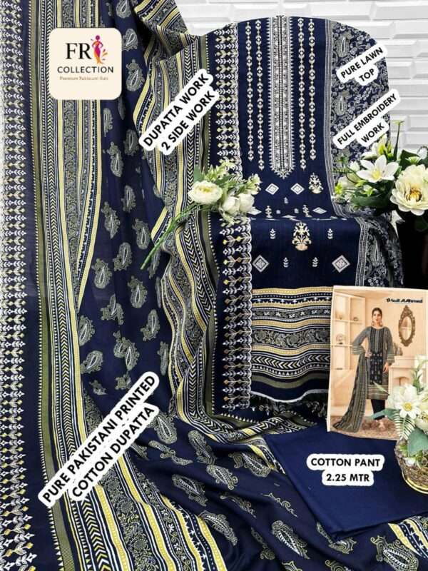 FARASHA SELF EMBROIDERY WORK WITH DUPATTA WORK - Image 6
